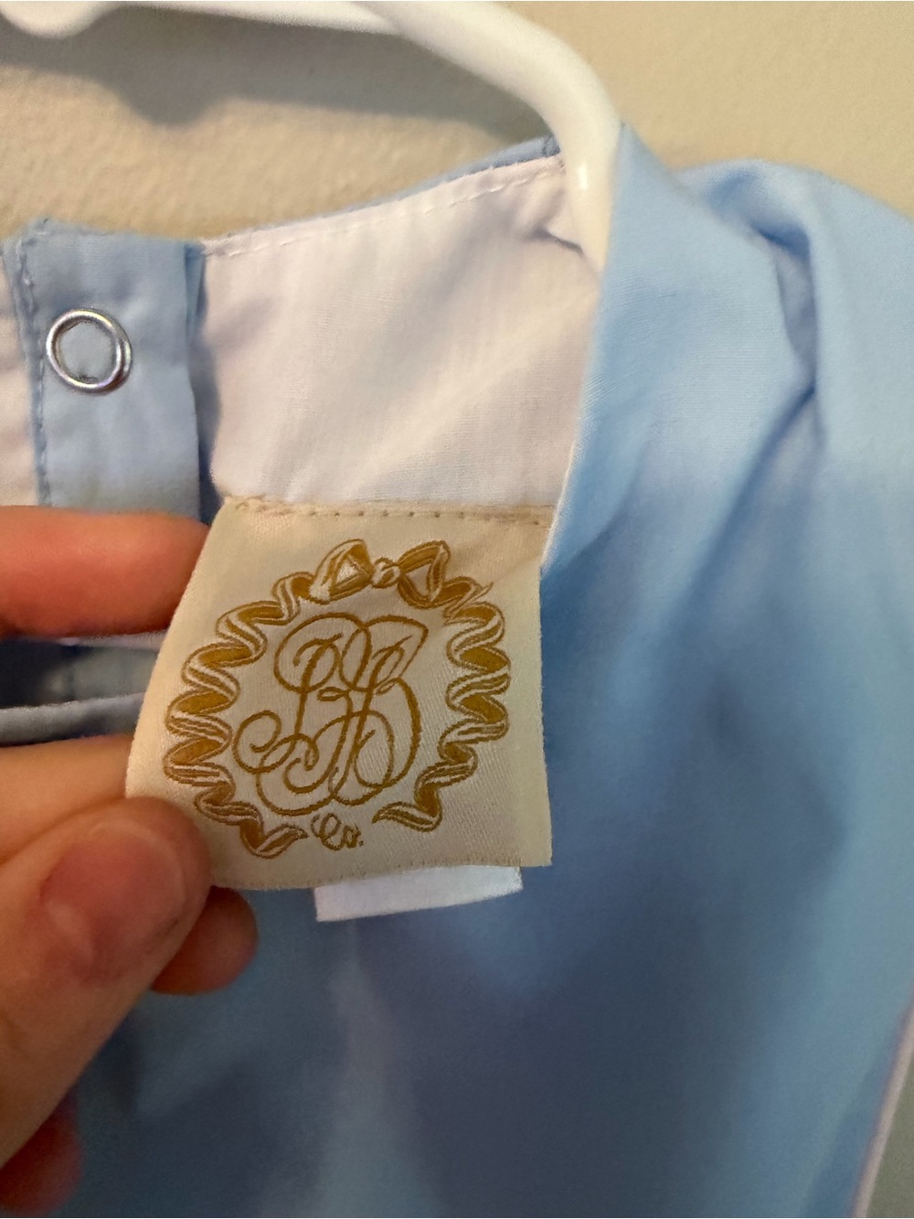 The Beaufort Bonnet Company Pink & Light Blue Girls Sundress with Swan Appliqué - Picture 4 of 5